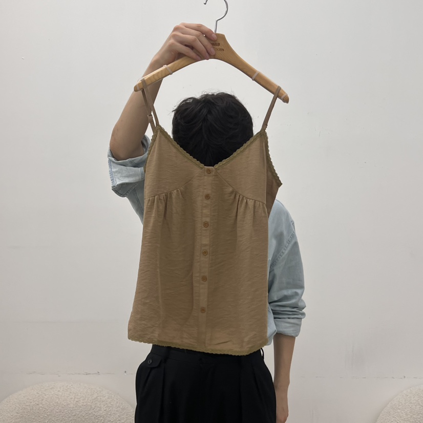 DRESS ROOM韓國代購㊣女裝新品熱賣時尚推薦25春夏吊帶背心DRESS ROOM吊帶/背心圖色2