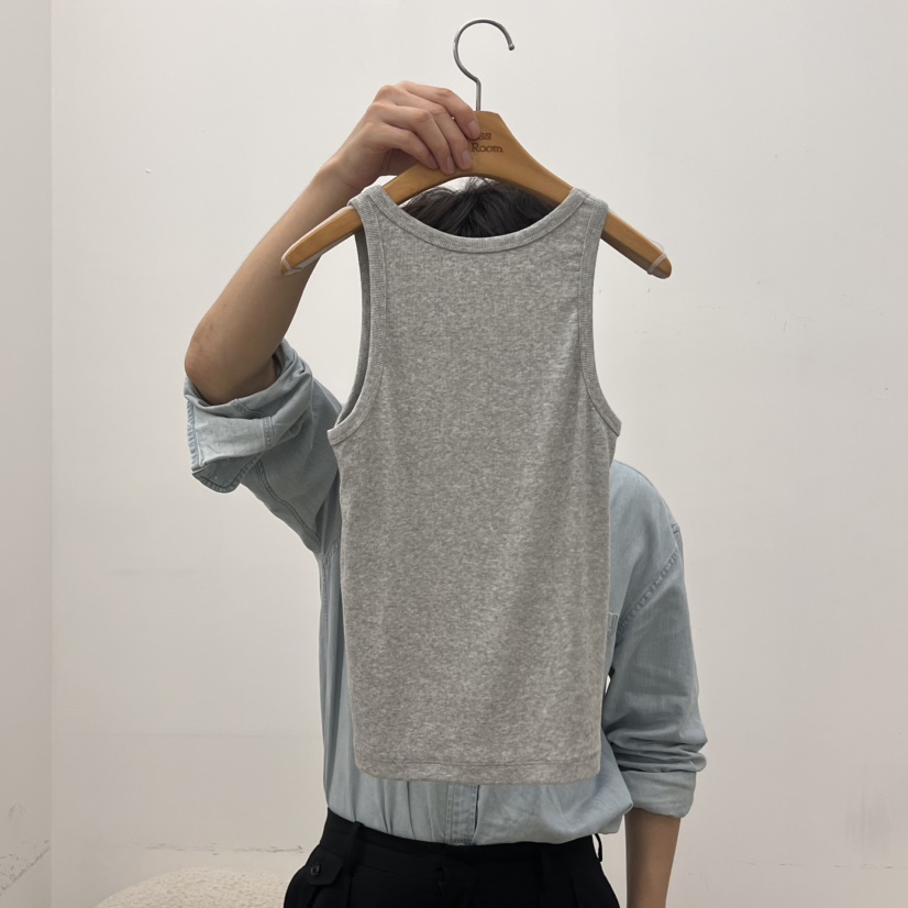 DRESS ROOM東大門㊣實拍女裝新品時尚真品休閑推薦吊帶背心DRESS ROOM吊帶/背心