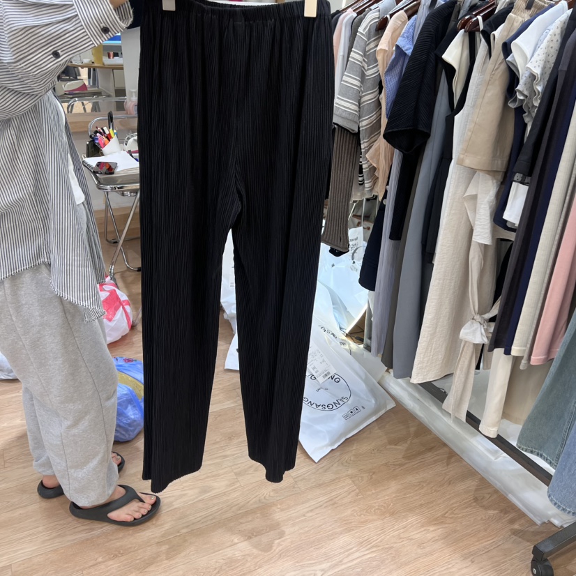 NEVER.1東大門㊣代購女裝新品推薦職業25春夏人氣休閑褲條紋NEVER.1休閑褲圖色2