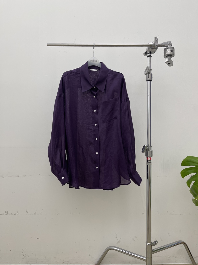 ATMOSPHERE東大門㊣直郵女士新品真品25春夏襯衫蕾絲衫亞麻ATMOSPHERE/BLING襯衫/蕾絲衫圖色4