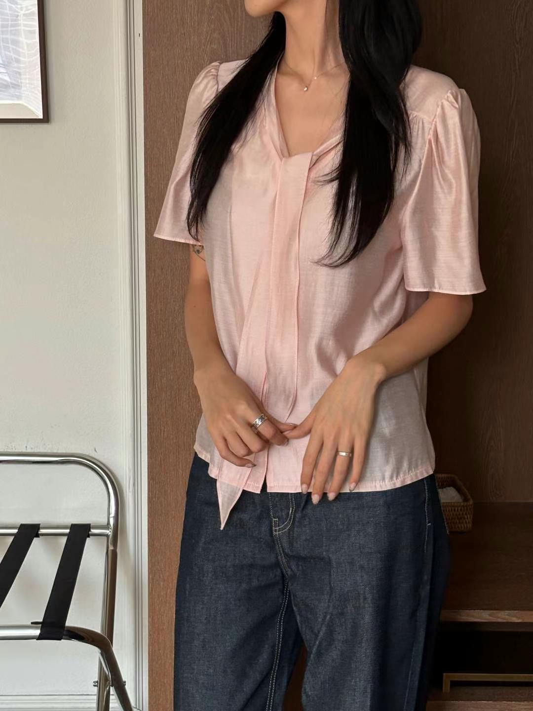 YANGPA東大門㊣代購女裝新品休閑真品25春夏推薦襯衫蕾絲衫YANGPA襯衫/蕾絲衫