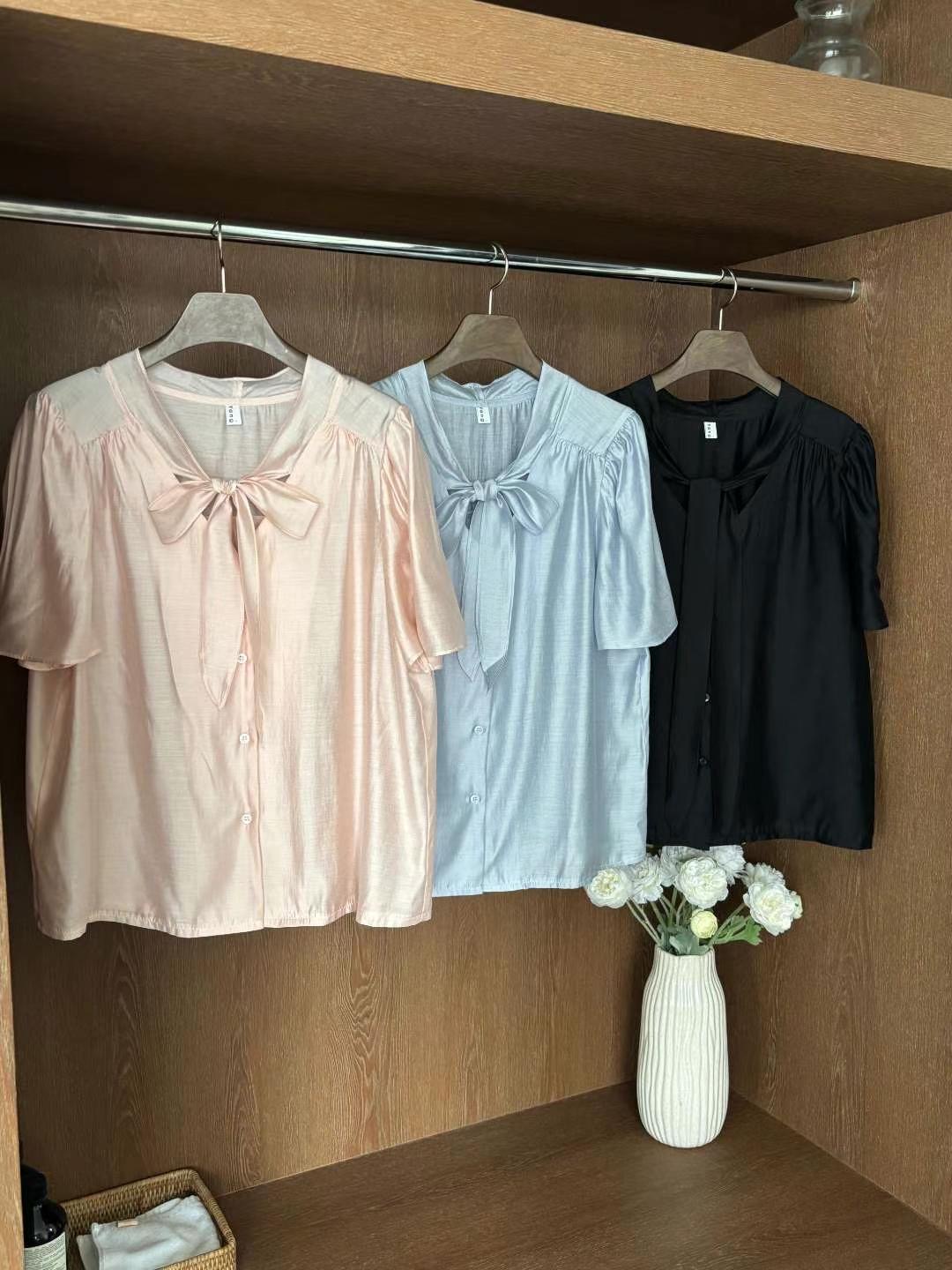YANGPA東大門㊣代購女裝新品休閑真品25春夏推薦襯衫蕾絲衫YANGPA襯衫/蕾絲衫圖色3左三色