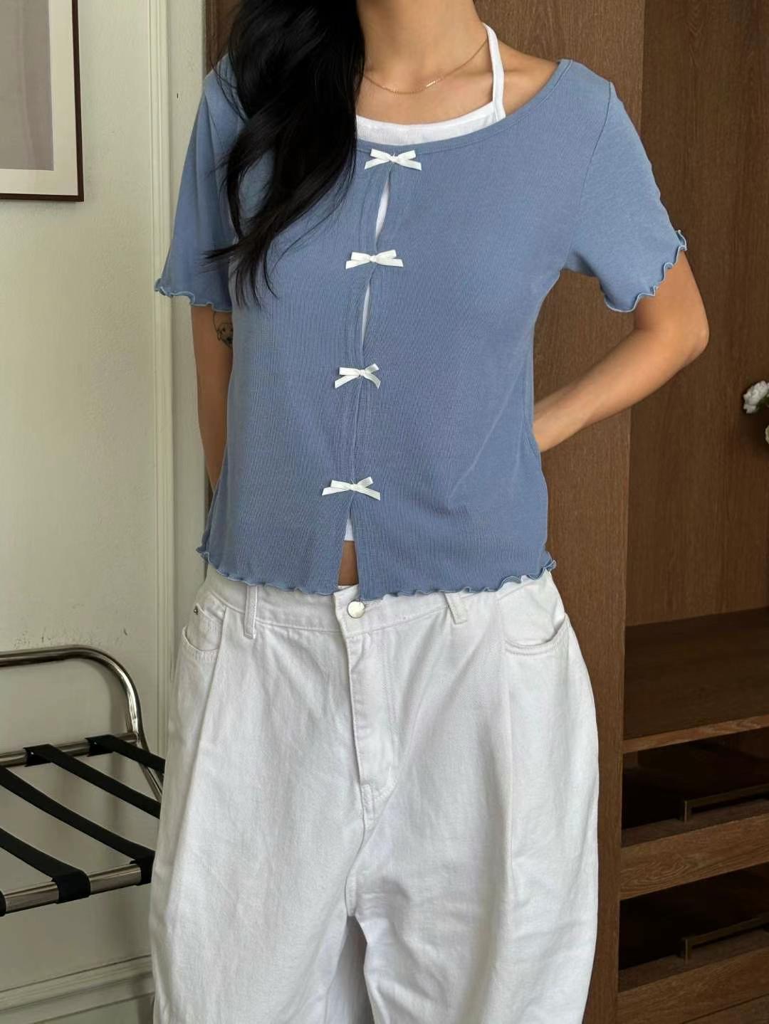 YANGPA韓國直郵㊣女士新款職業真品熱賣休閑推薦人氣時尚T恤YANGPAT恤