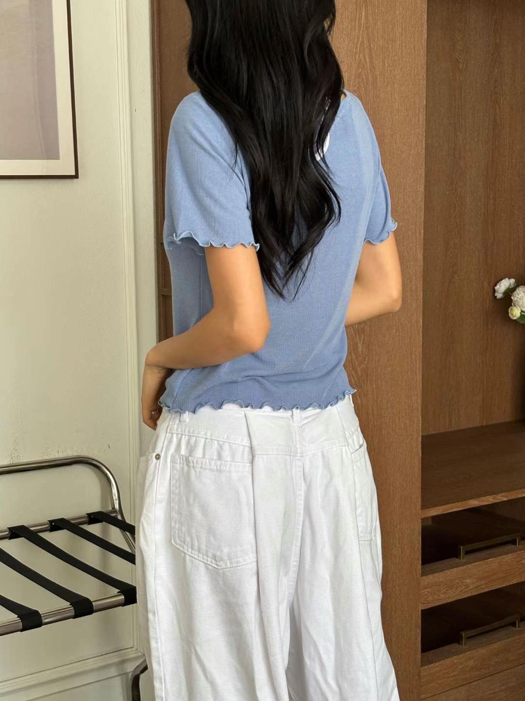 YANGPA韓國直郵㊣女士新款職業真品熱賣休閑推薦人氣時尚T恤YANGPAT恤