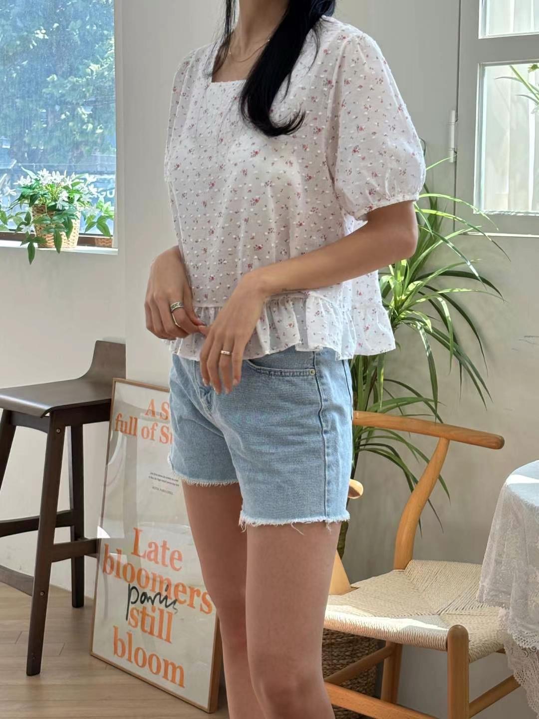 YANGPA韓國直郵㊣女裝新款人氣時尚真品推薦25春夏襯衫蕾絲衫YANGPA襯衫/蕾絲衫
