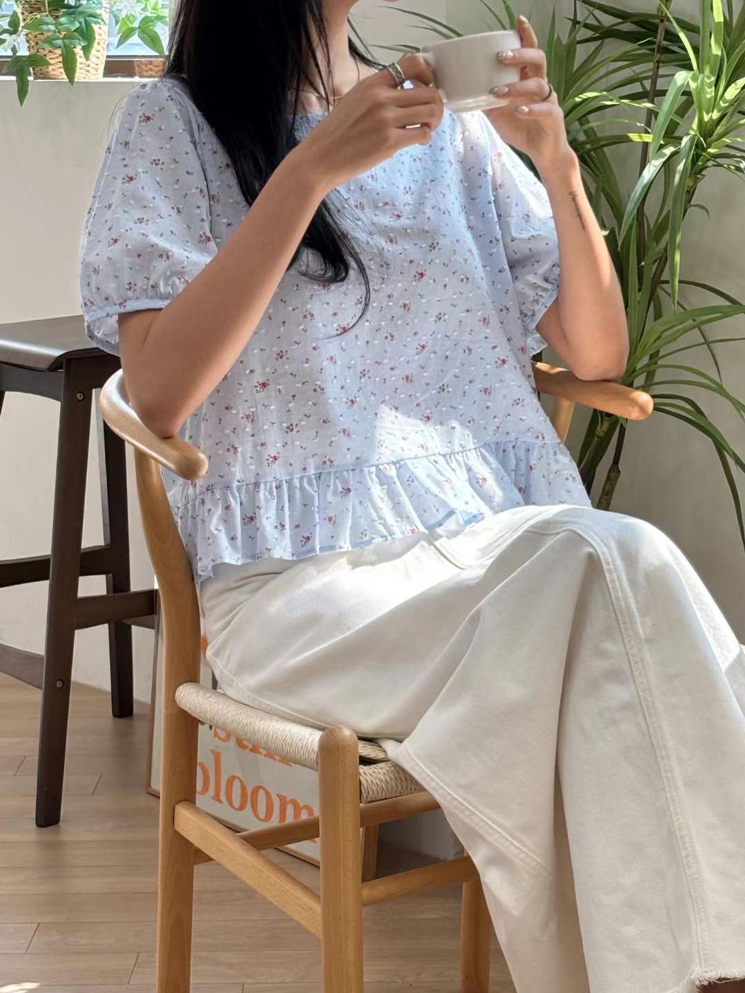 YANGPA韓國直郵㊣女裝新款人氣時尚真品推薦25春夏襯衫蕾絲衫YANGPA襯衫/蕾絲衫圖色2