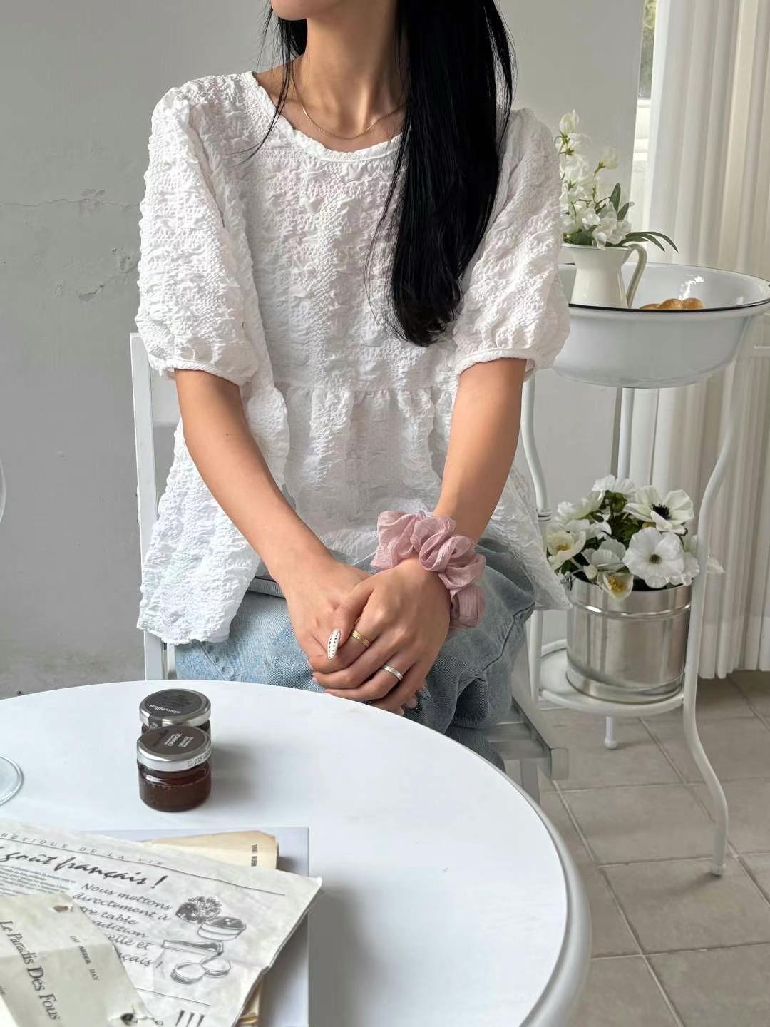 YANGPA韓國代購㊣女士新款推薦時尚職業25春夏人氣襯衫蕾絲衫YANGPA襯衫/蕾絲衫