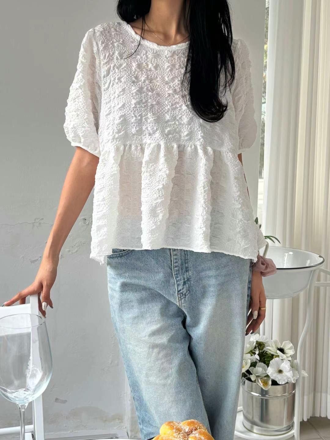 YANGPA韓國代購㊣女士新款推薦時尚職業25春夏人氣襯衫蕾絲衫YANGPA襯衫/蕾絲衫