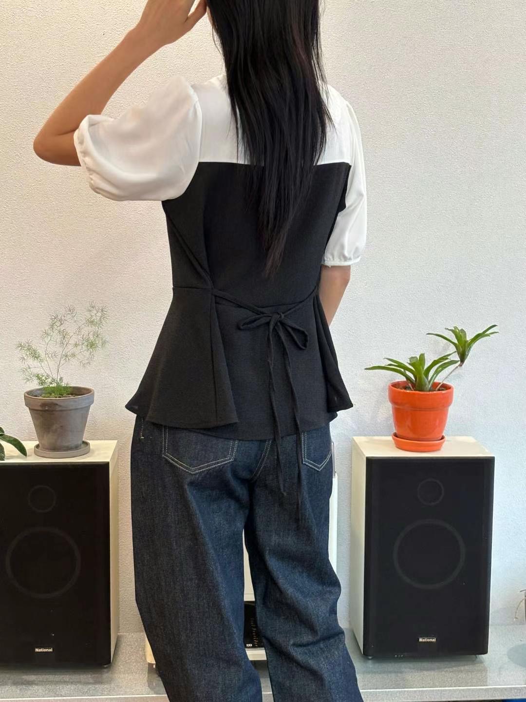YANGPA韓國直郵㊣女裝新品時尚人氣職業25春夏休閑襯衫蕾絲衫YANGPA襯衫/蕾絲衫