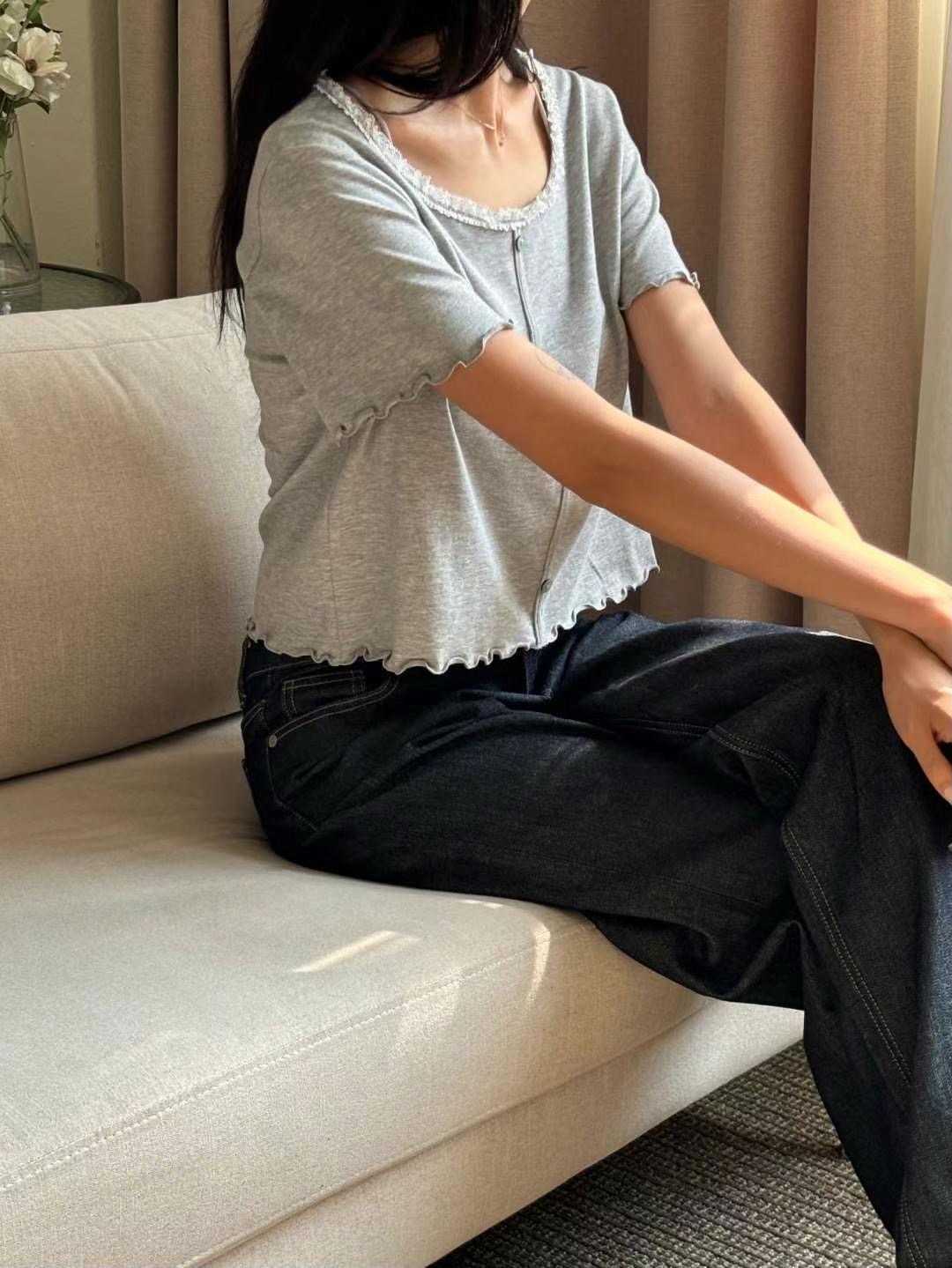 YANGPA韓國直郵㊣女裝新款休閑職業人氣熱賣推薦時尚25春夏T恤YANGPAT恤