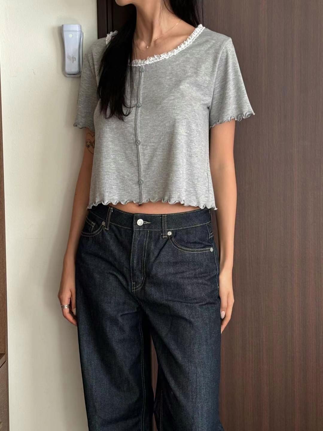 YANGPA韓國直郵㊣女裝新款休閑職業人氣熱賣推薦時尚25春夏T恤YANGPAT恤