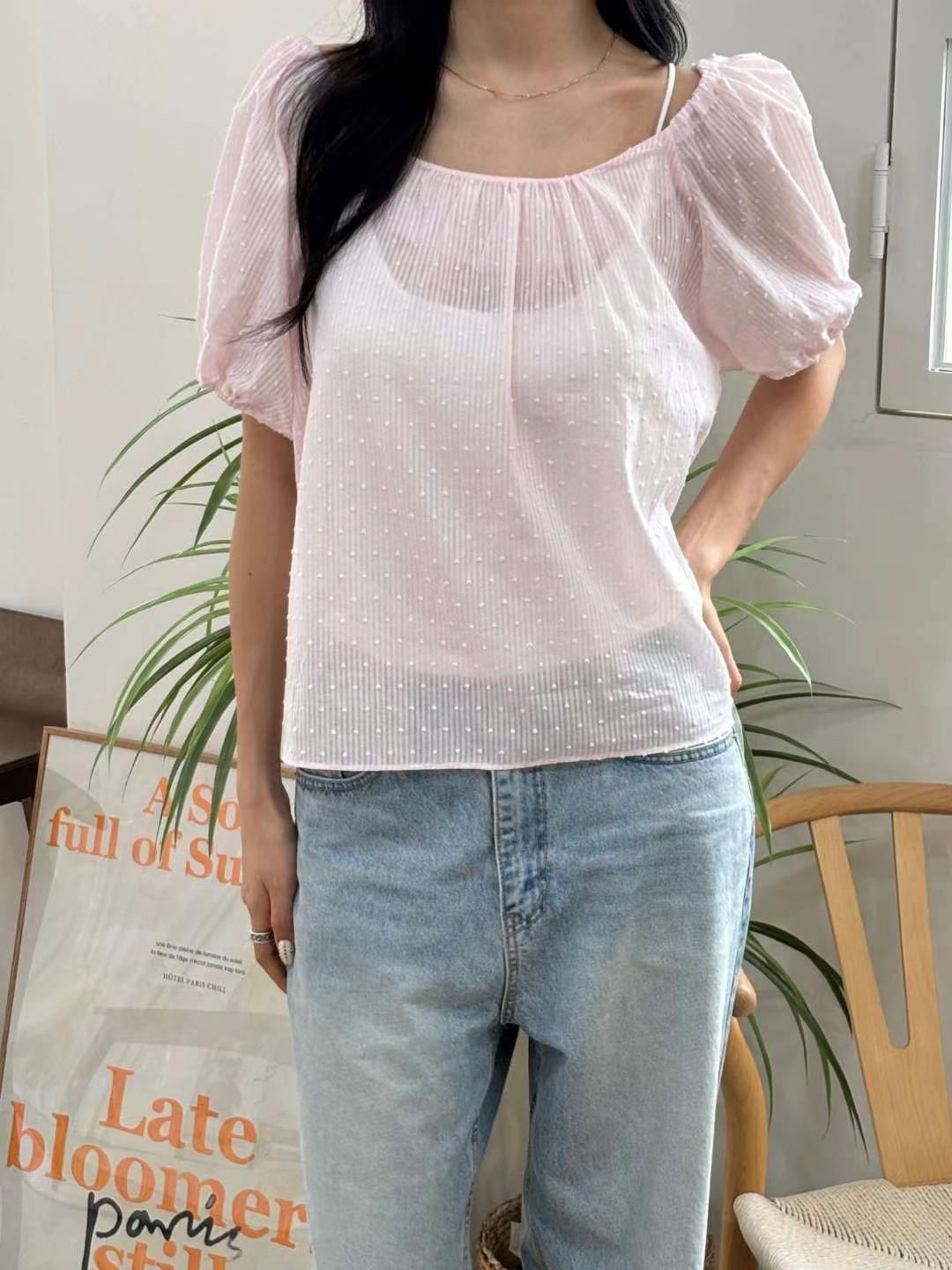 YANGPA韓國代購㊣女裝新品職業人氣熱賣休閑時尚襯衫蕾絲衫YANGPA襯衫/蕾絲衫