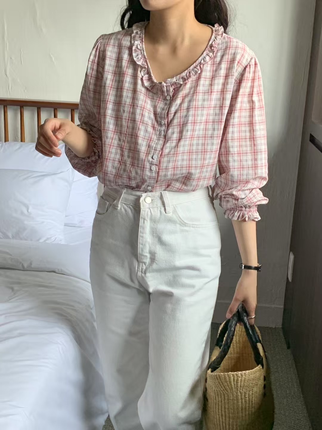 COMMA-콤마-T東大門㊣實拍女裝新款時尚真品推薦襯衫蕾絲衫COMMA襯衫/蕾絲衫