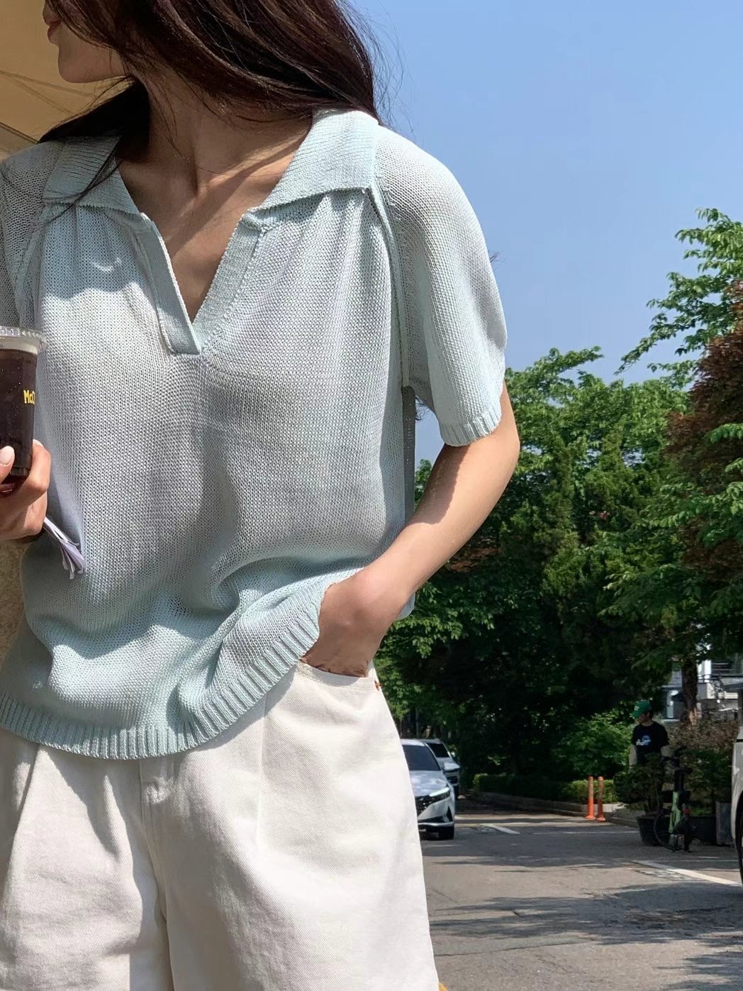 T.BLOSSOM韓國代購㊣女士新款時尚人氣25春夏熱賣職業針織衫T.BLOSSOM針織衫