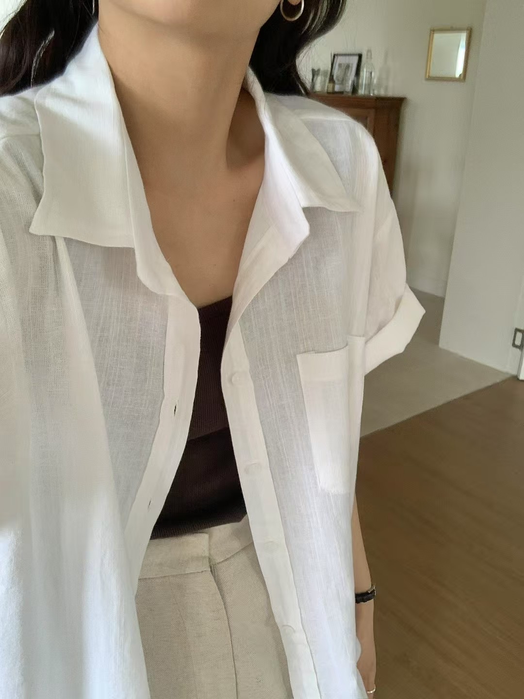 COMMA-콤마-T東大門㊣實拍女裝新品真品推薦時尚襯衫蕾絲衫COMMA襯衫/蕾絲衫