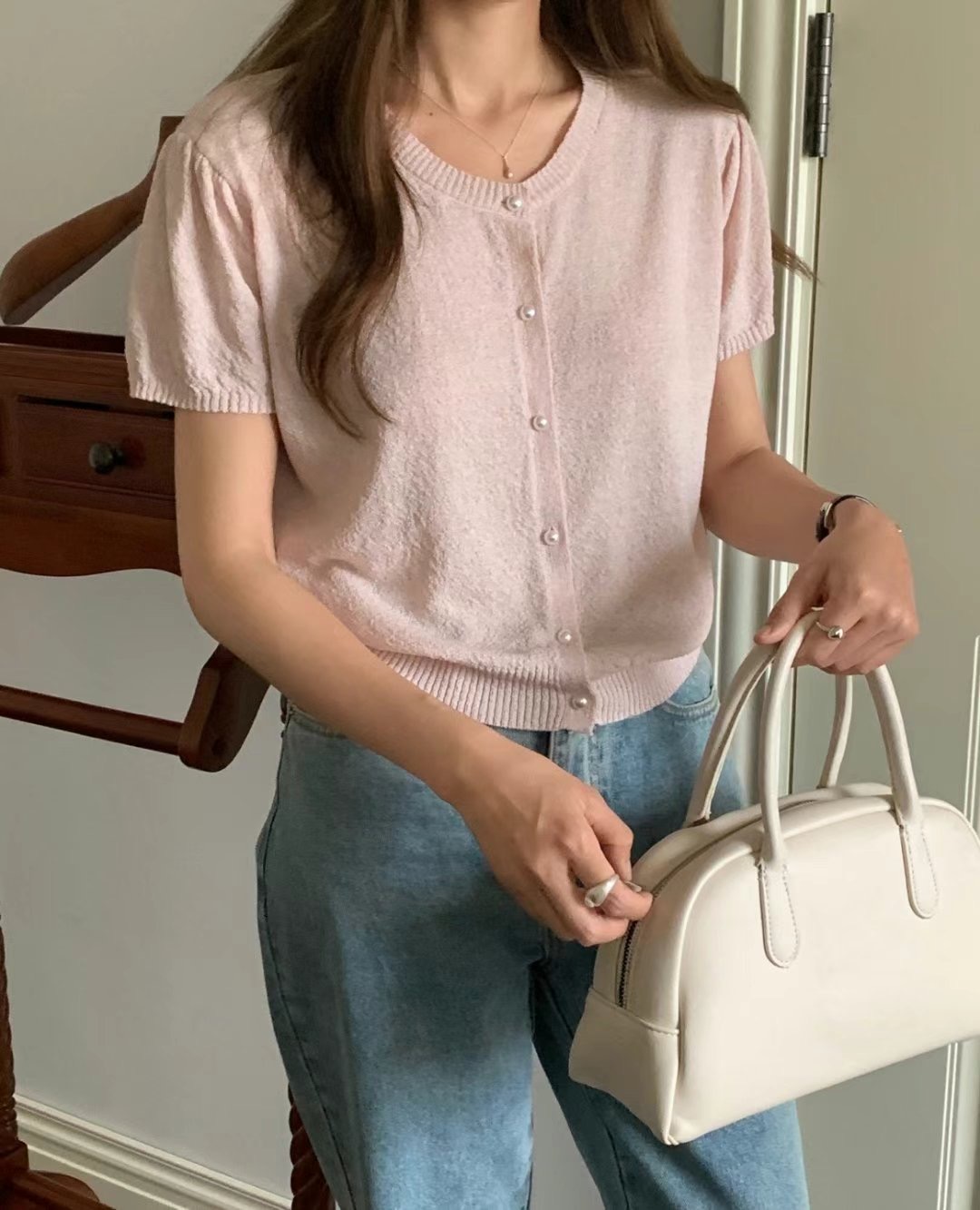 T.BLOSSOM東大門㊣代購女士新款25春夏職業推薦人氣針織衫T.BLOSSOM針織衫圖色3