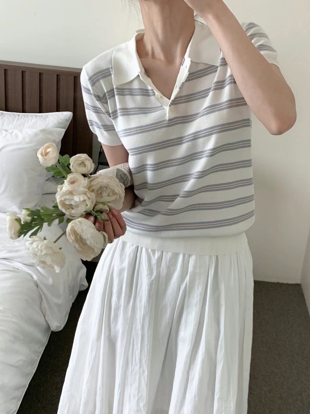 T.BLOSSOM韓國代購㊣女士新品時尚職業熱賣真品休閑針織衫T.BLOSSOM針織衫