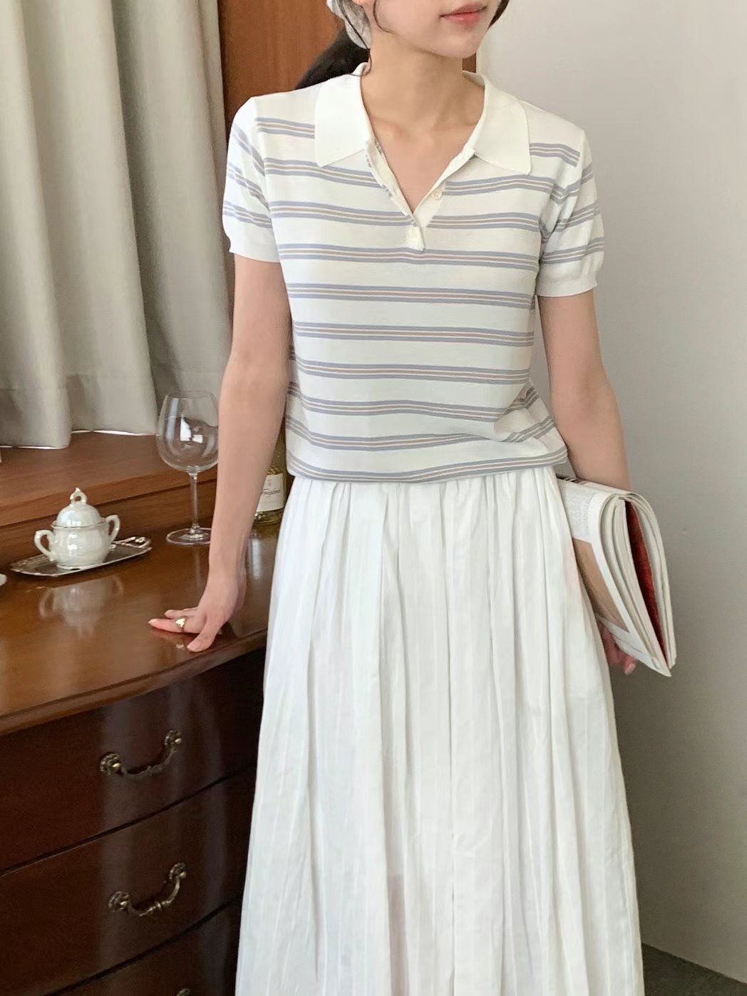 T.BLOSSOM韓國代購㊣女士新品時尚職業熱賣真品休閑針織衫T.BLOSSOM針織衫