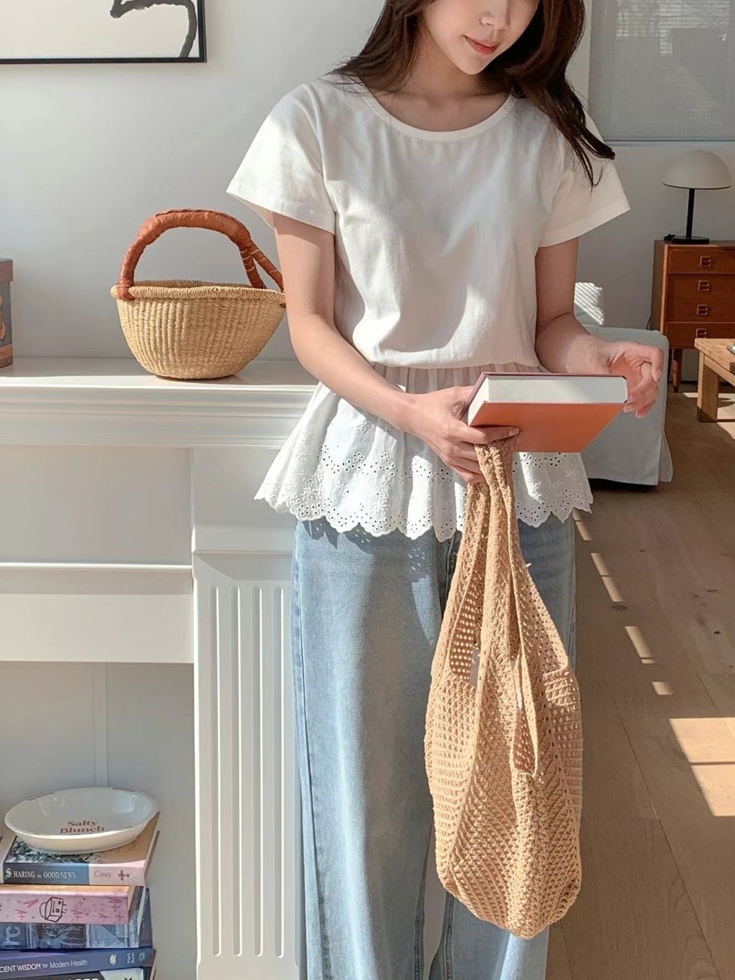 T.BLOSSOM韓國直郵㊣女士新款真品25春夏人氣職業休閑熱賣T恤T.BLOSSOMT恤