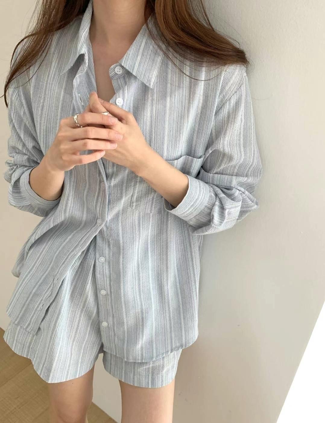 HACKER東大門㊣實拍女裝新款推薦休閑真品職業25春夏襯衫蕾絲衫HACKER襯衫/蕾絲衫