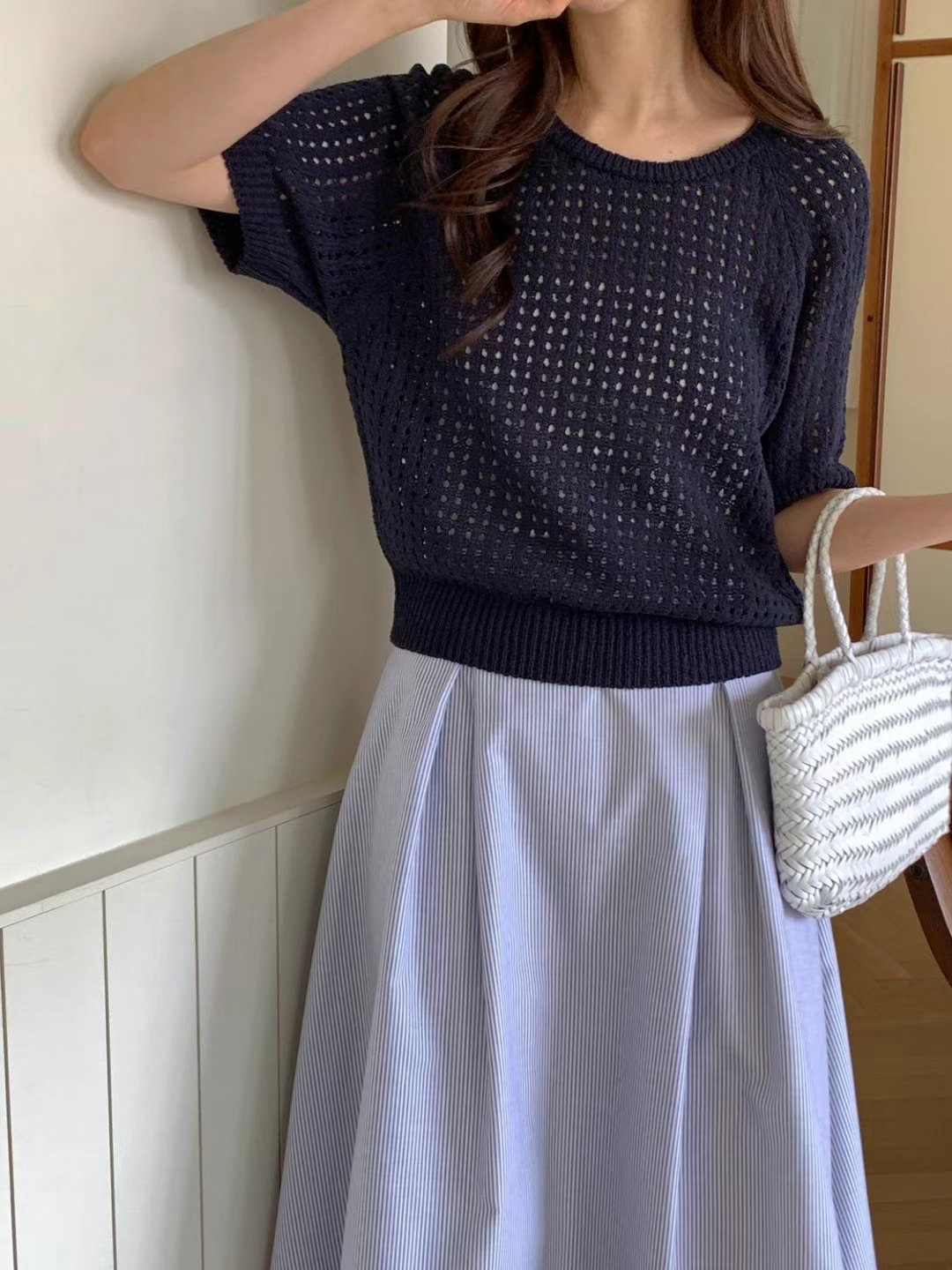 SUNDAY韓國直郵㊣女裝新款休閑熱賣職業推薦人氣25春夏針織衫SUNDAY針織衫