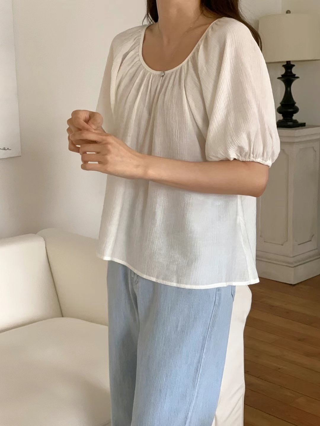 SUNDAY東大門㊣代購女士新款人氣休閑職業推薦時尚襯衫蕾絲衫SUNDAY襯衫/蕾絲衫