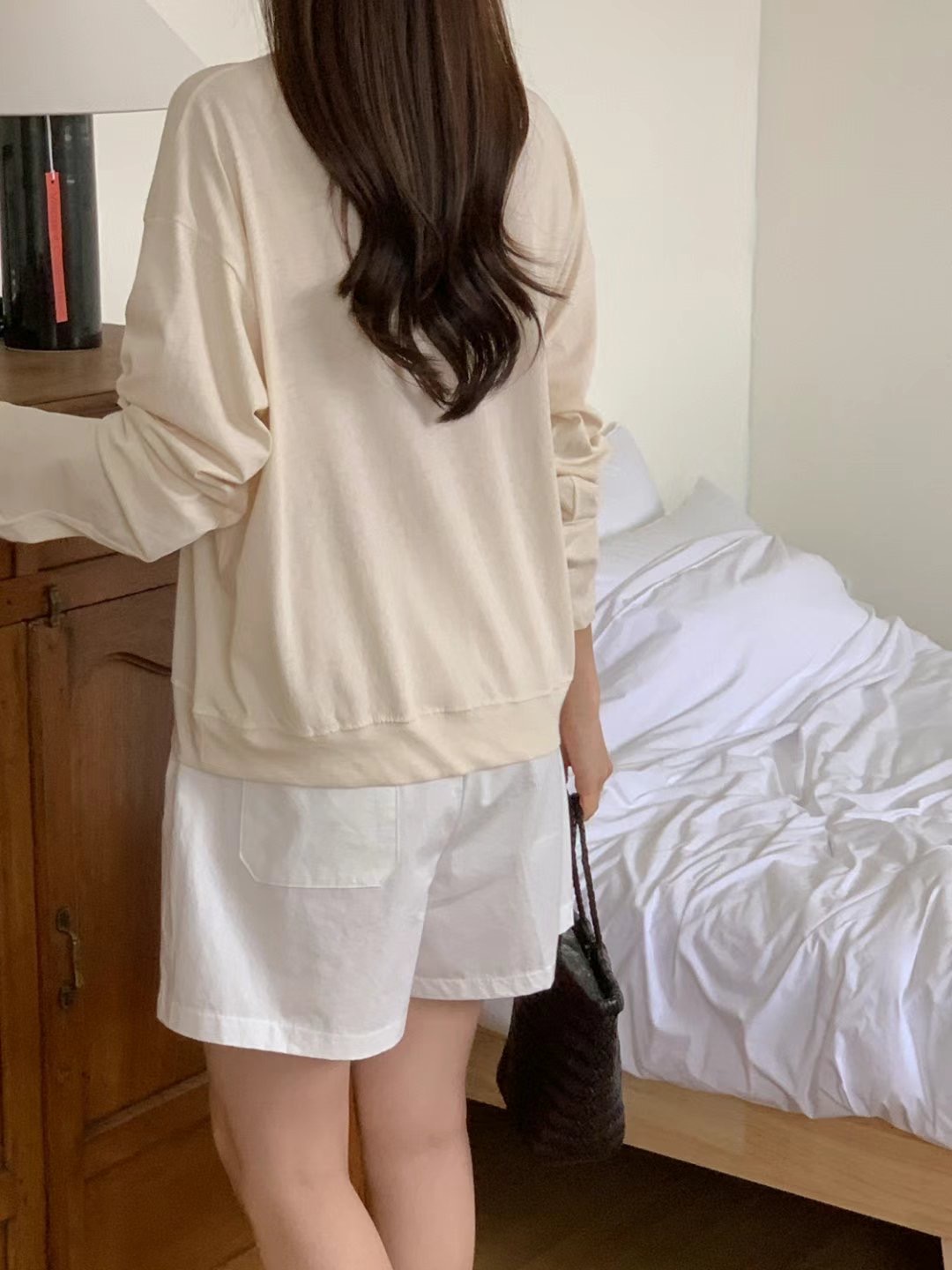 SUNDAY東大門㊣直郵女裝新品職業25春夏人氣時尚長袖T恤刺繡SUNDAY長袖T恤
