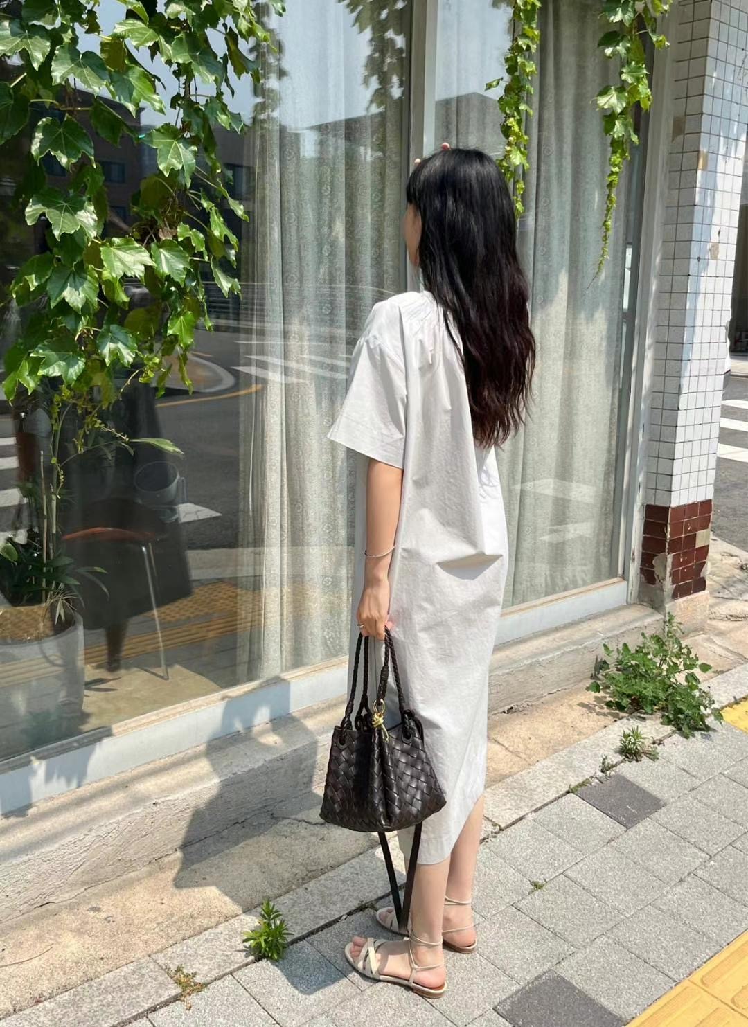 SIMPIEBEIGE東大門㊣實拍女士新品真品熱賣人氣連衣裙含腰繩SIMPIEBEIGE連衣裙