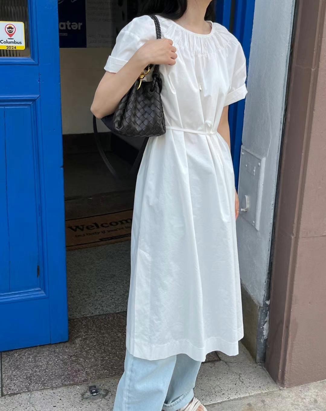 SIMPIEBEIGE東大門㊣實拍女士新品真品熱賣人氣連衣裙含腰繩SIMPIEBEIGE連衣裙