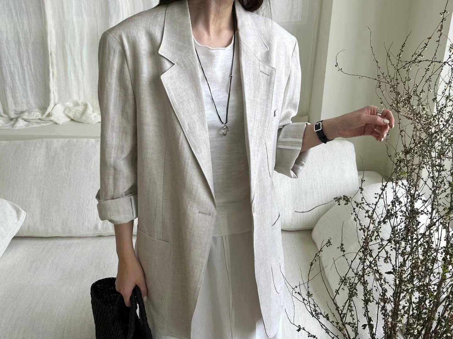 SIMPIEBEIGE東大門㊣實拍女士新品25春夏人氣職業真品熱賣夾克SIMPIEBEIGE夾克