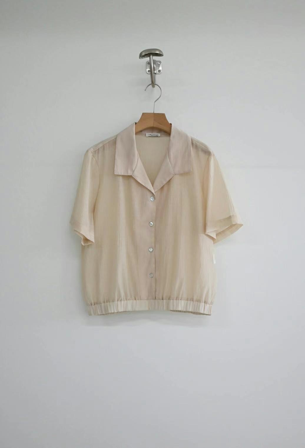 SIMPIEBEIGE韓國代購㊣女士新品25春夏熱賣真品休閑襯衫蕾絲衫SIMPIEBEIGE襯衫/蕾絲衫圖色2