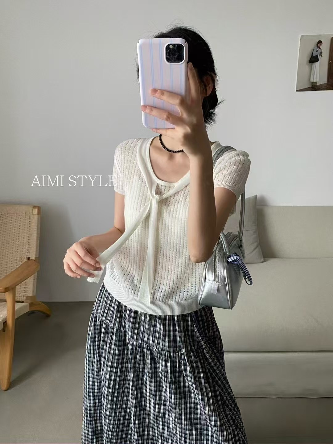 ANGE韓國代購㊣女裝新品休閑時尚推薦真品熱賣25春夏針織衫ANGE針織衫