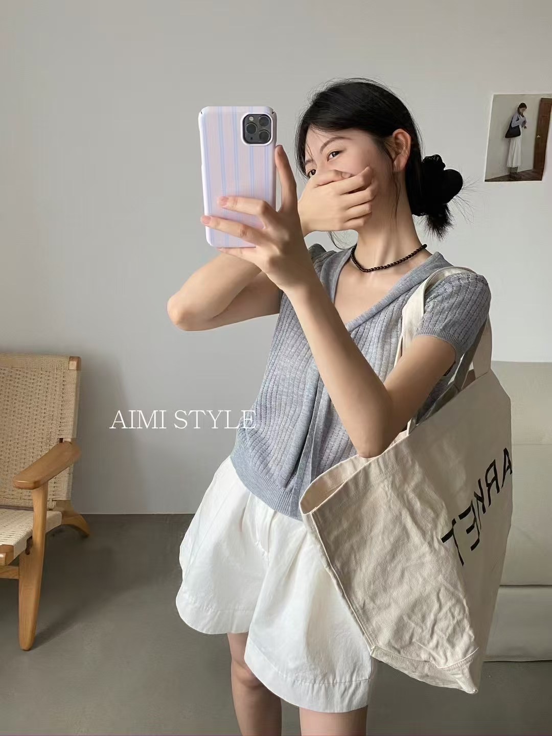 ANGE韓國代購㊣女裝新品休閑時尚推薦真品熱賣25春夏針織衫ANGE針織衫