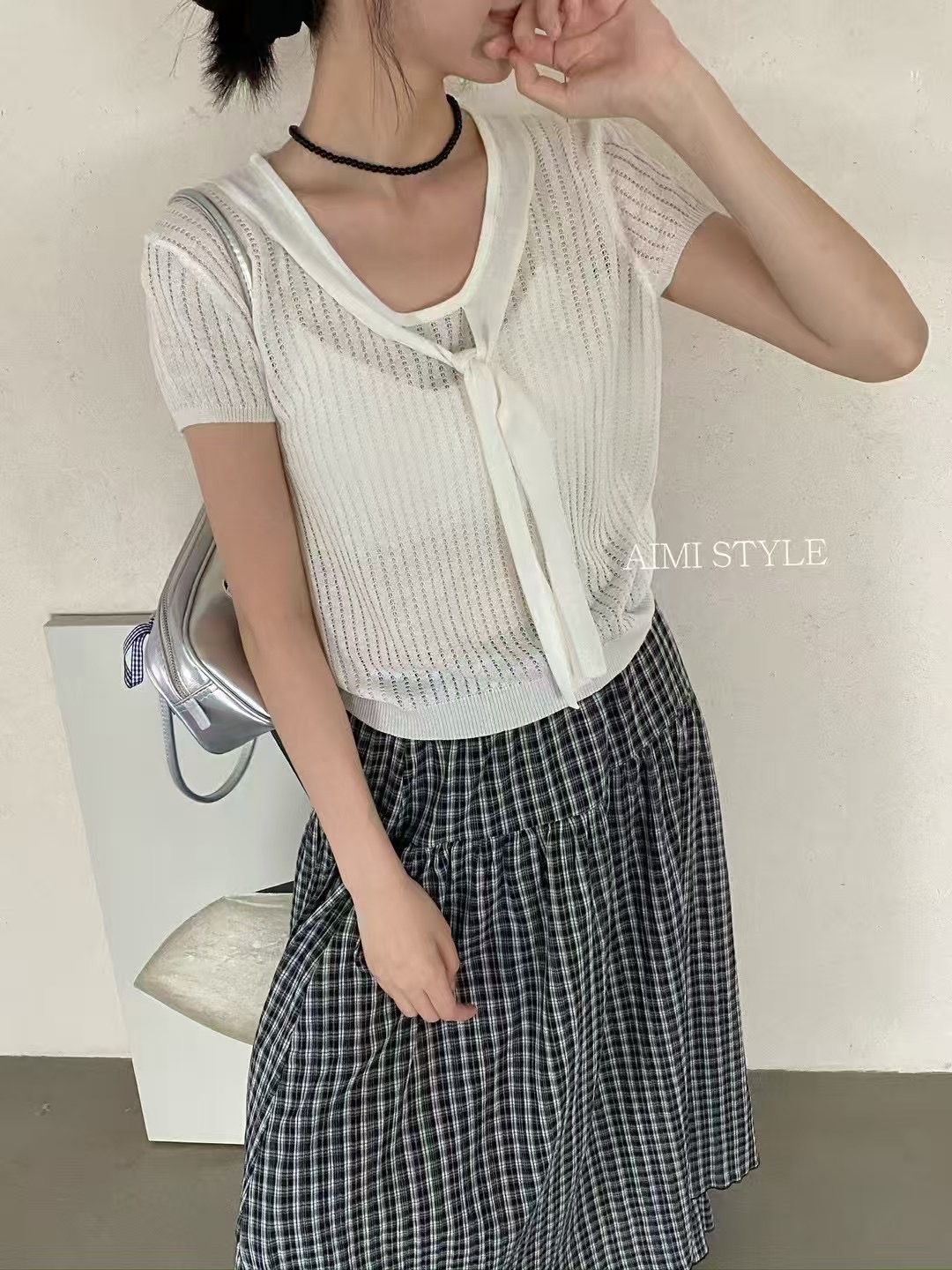 ANGE韓國代購㊣女裝新品休閑時尚推薦真品熱賣25春夏針織衫ANGE針織衫圖色2