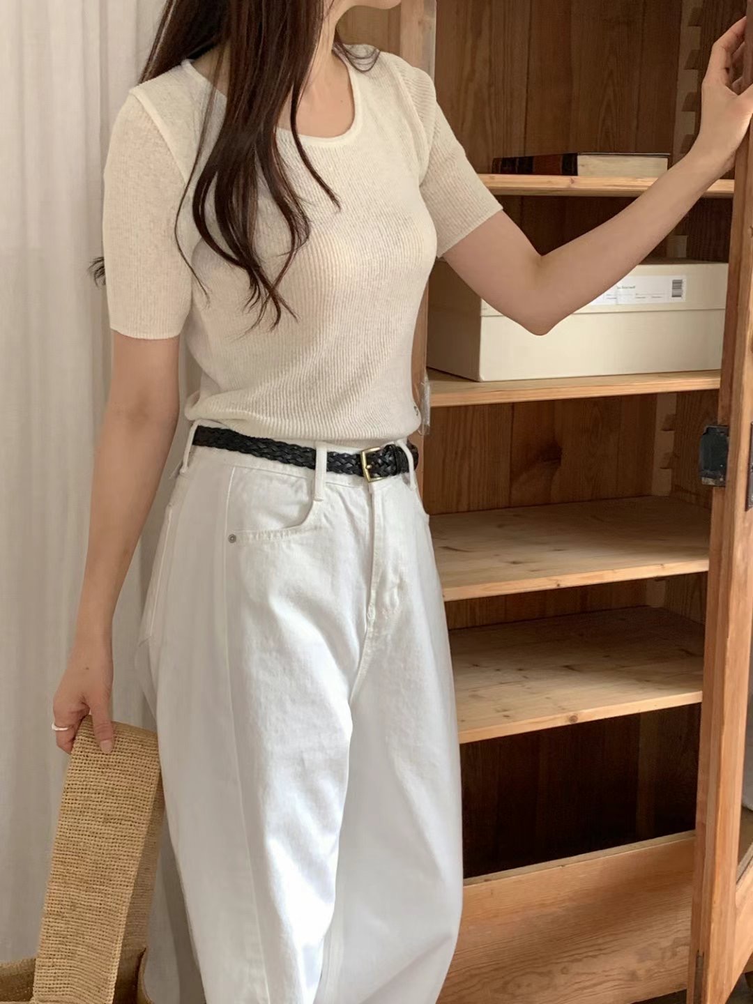 SUNDAY東大門㊣代購女士新款休閑人氣25春夏職業推薦針織衫SUNDAY針織衫