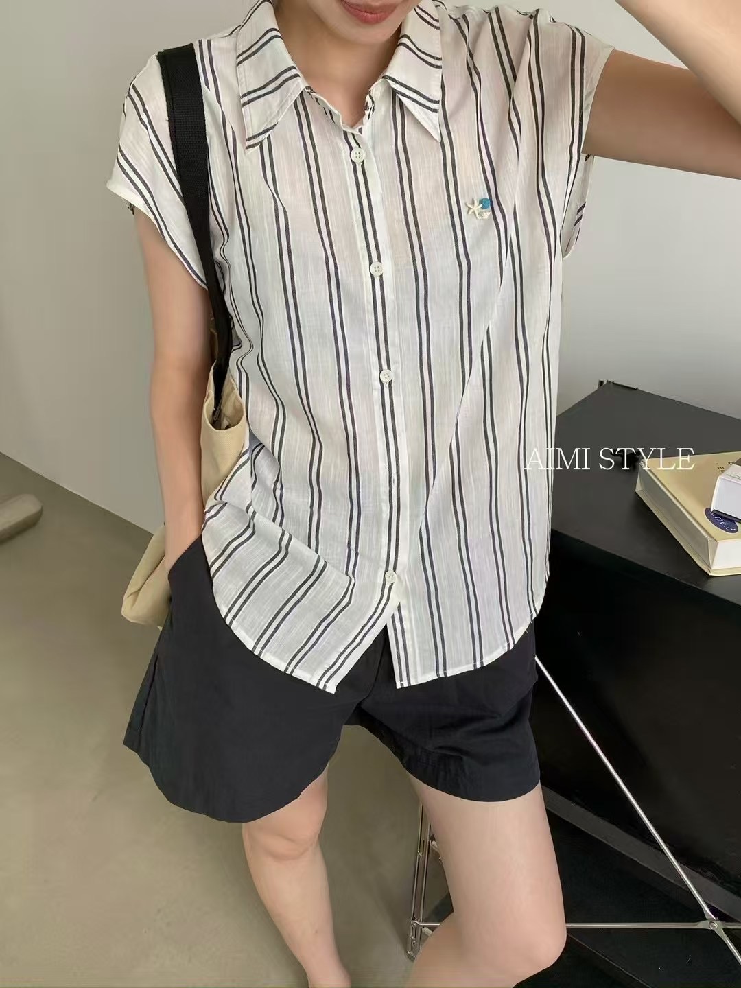 ANGE東大門㊣實拍女裝新品職業25春夏人氣推薦真品襯衫蕾絲衫ANGE襯衫/蕾絲衫圖色2