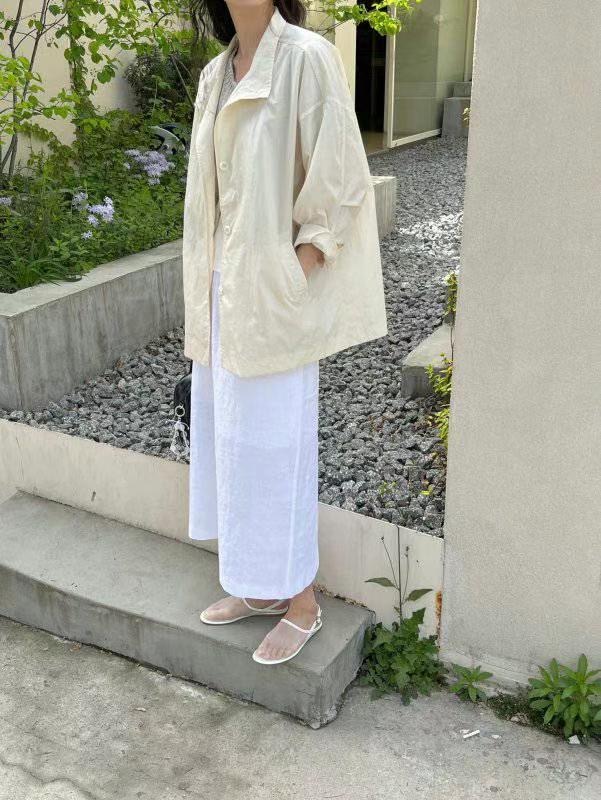SIMPIEBEIGE東大門㊣實拍女裝新款職業真品休閑推薦長裙亞麻SIMPIEBEIGE長裙