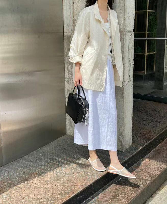 SIMPIEBEIGE東大門㊣實拍女裝新款職業真品休閑推薦長裙亞麻SIMPIEBEIGE長裙