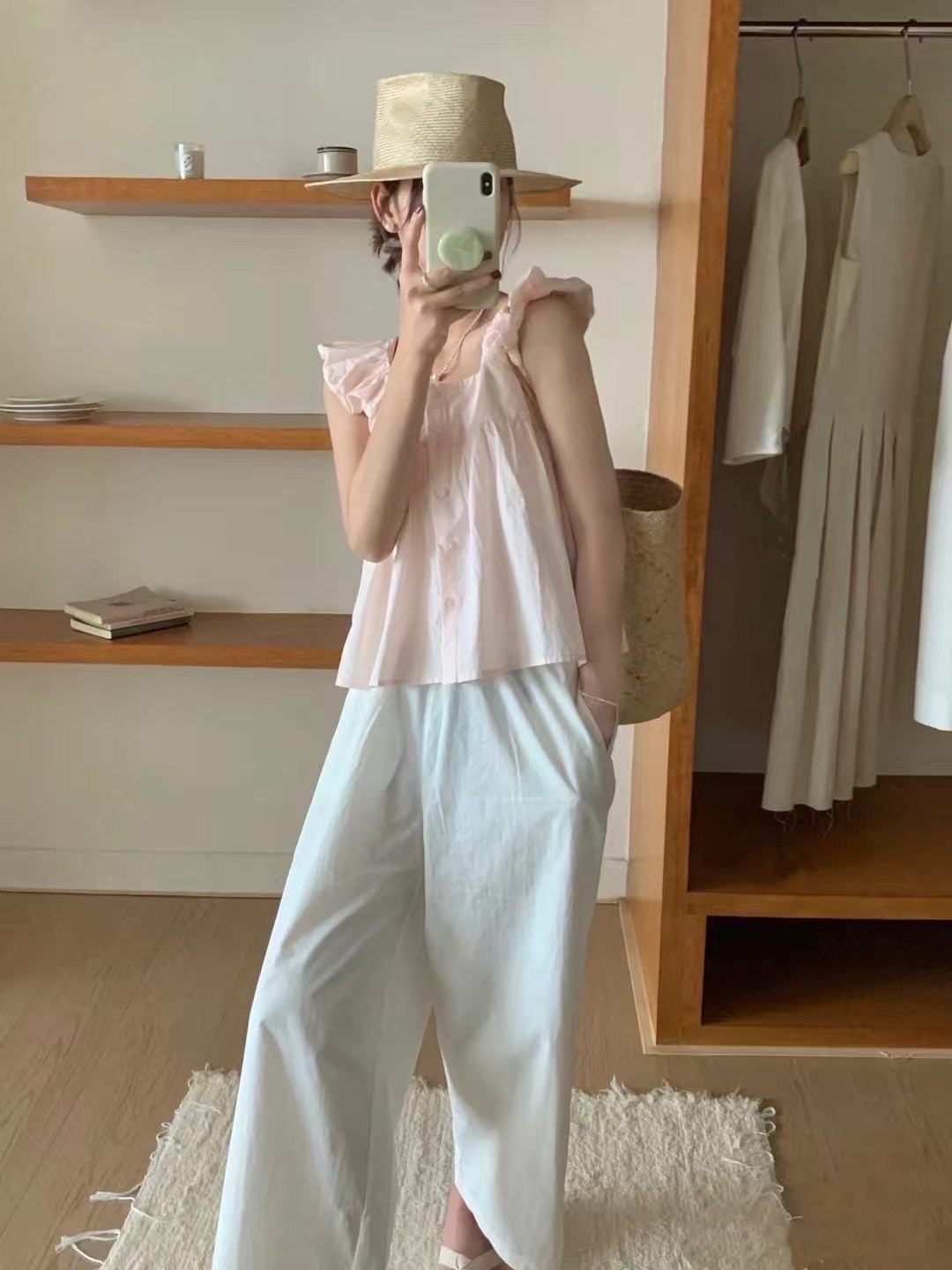 ANGE韓國代購㊣女裝新品時尚真品25春夏熱賣職業襯衫蕾絲衫ANGE襯衫/蕾絲衫