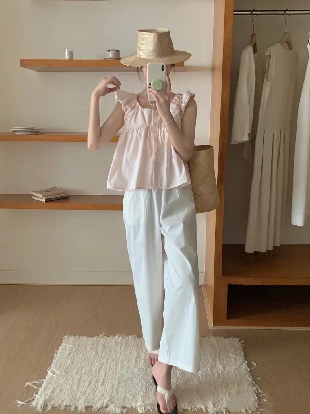 ANGE韓國代購㊣女裝新品時尚真品25春夏熱賣職業襯衫蕾絲衫ANGE襯衫/蕾絲衫