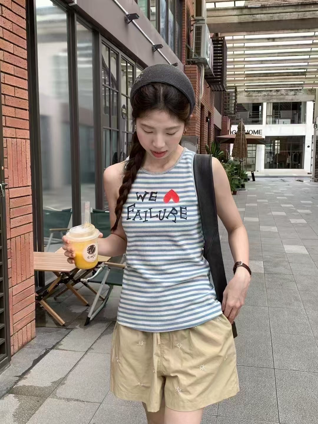 ANGE韓國直郵㊣女裝新品時尚25春夏推薦真品熱賣職業吊帶背心ANGE吊帶/背心圖色2