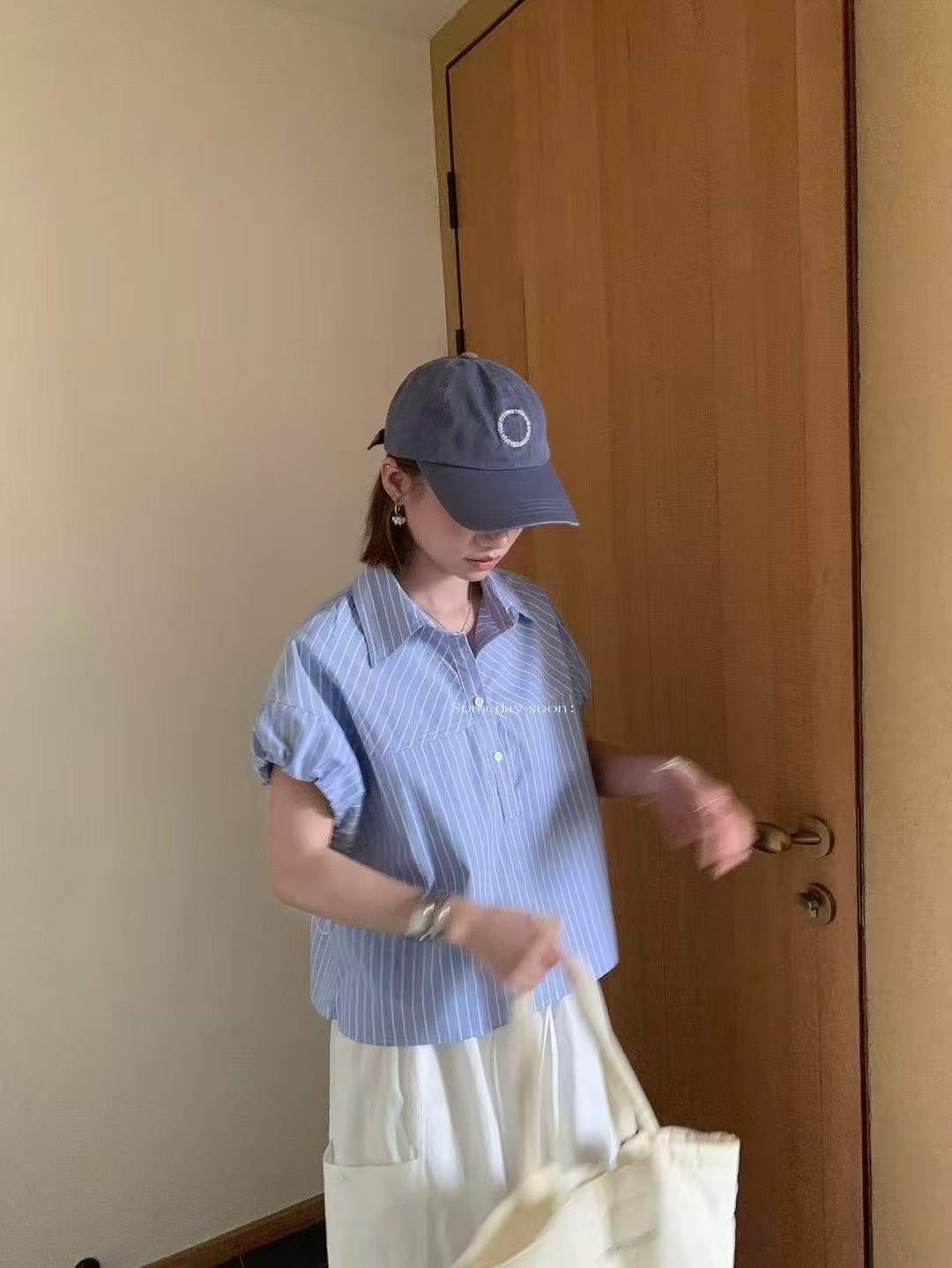 ANGE韓國直郵㊣女士新品職業人氣休閑時尚熱賣25春夏襯衫蕾絲衫ANGE襯衫/蕾絲衫