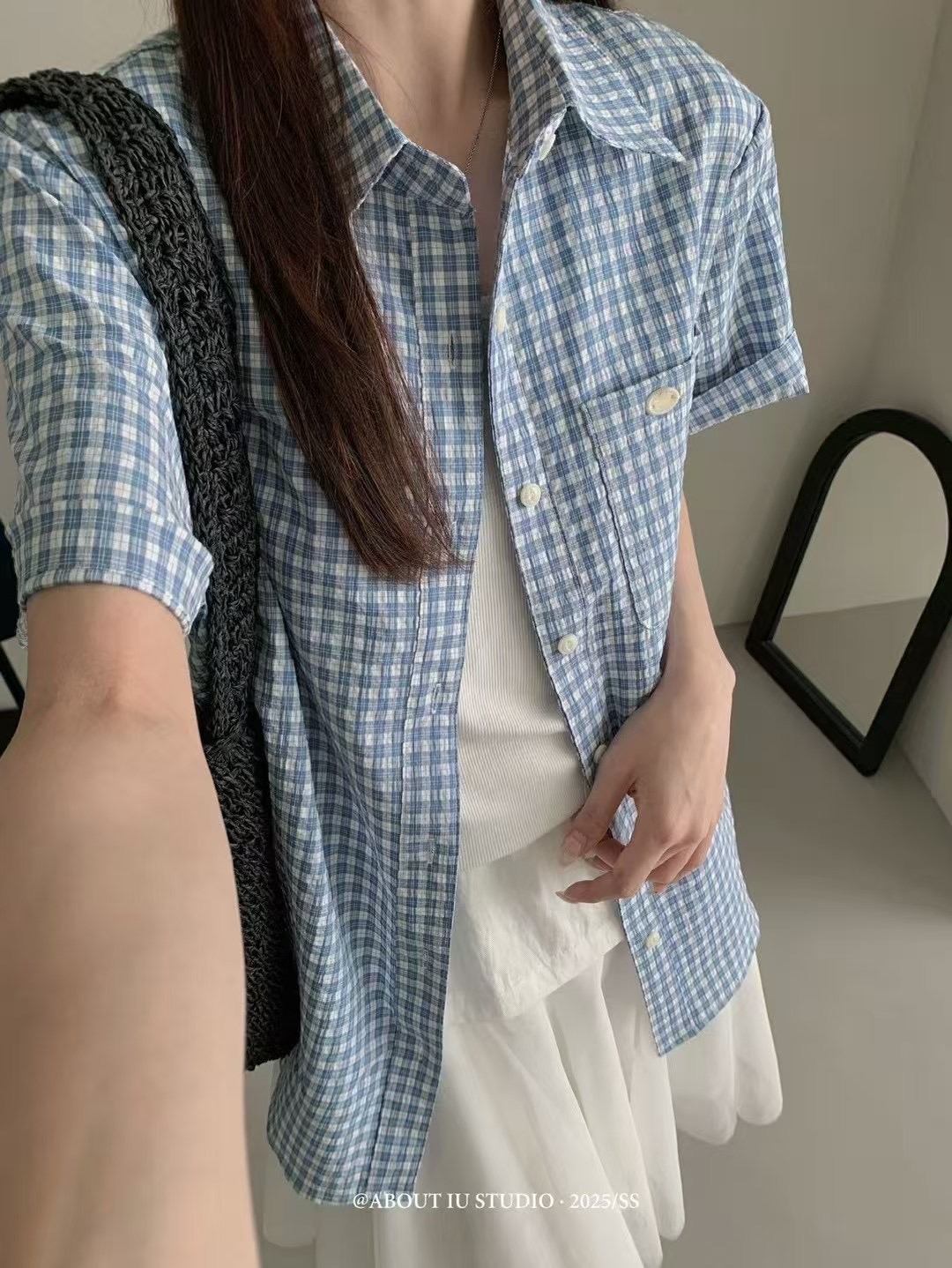 ANGE韓國直郵㊣女士新款25春夏時尚推薦職業人氣襯衫蕾絲衫ANGE襯衫/蕾絲衫