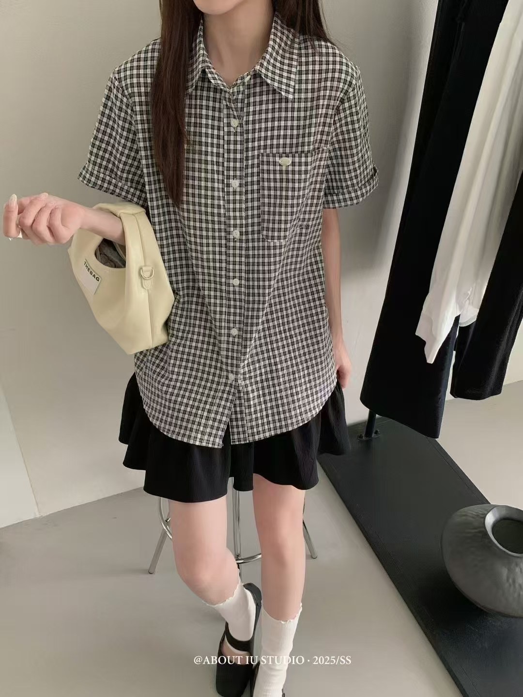 ANGE韓國直郵㊣女士新款25春夏時尚推薦職業人氣襯衫蕾絲衫ANGE襯衫/蕾絲衫