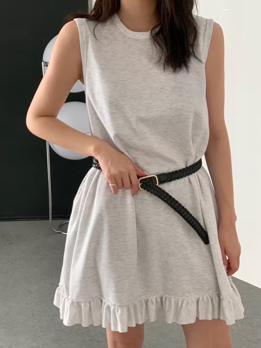 VICTORIA東大門㊣直郵女裝新品休閑職業25春夏連衣裙荷葉邊VICTORIA連衣裙