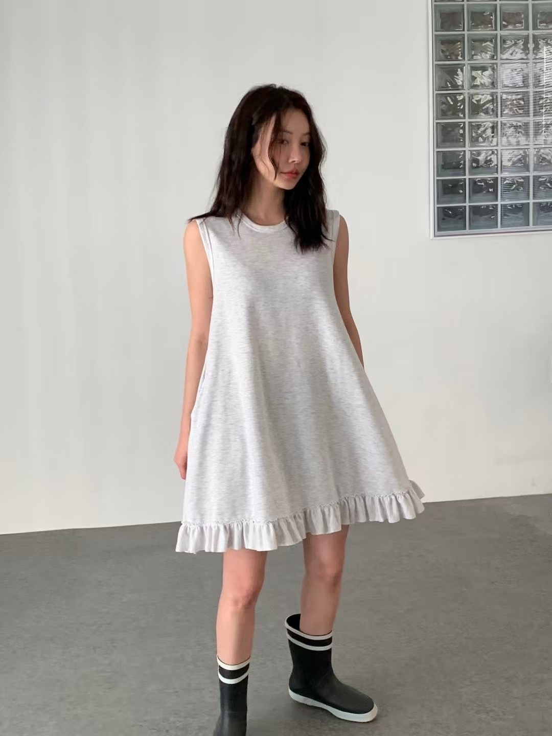VICTORIA東大門㊣直郵女裝新品休閑職業25春夏連衣裙荷葉邊VICTORIA連衣裙圖色3