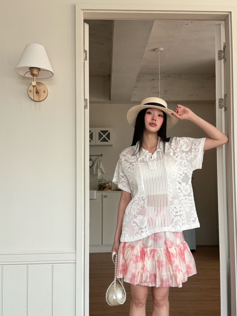 MAISONDEGLORY東大門㊣實拍女裝新品休閑25春夏職業針織衫蕾絲MAISON DE GLORY針織衫