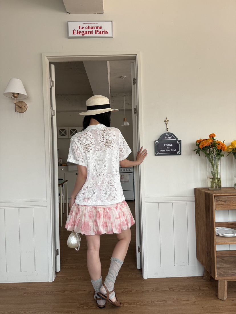 MAISONDEGLORY東大門㊣實拍女裝新品休閑25春夏職業針織衫蕾絲MAISON DE GLORY針織衫