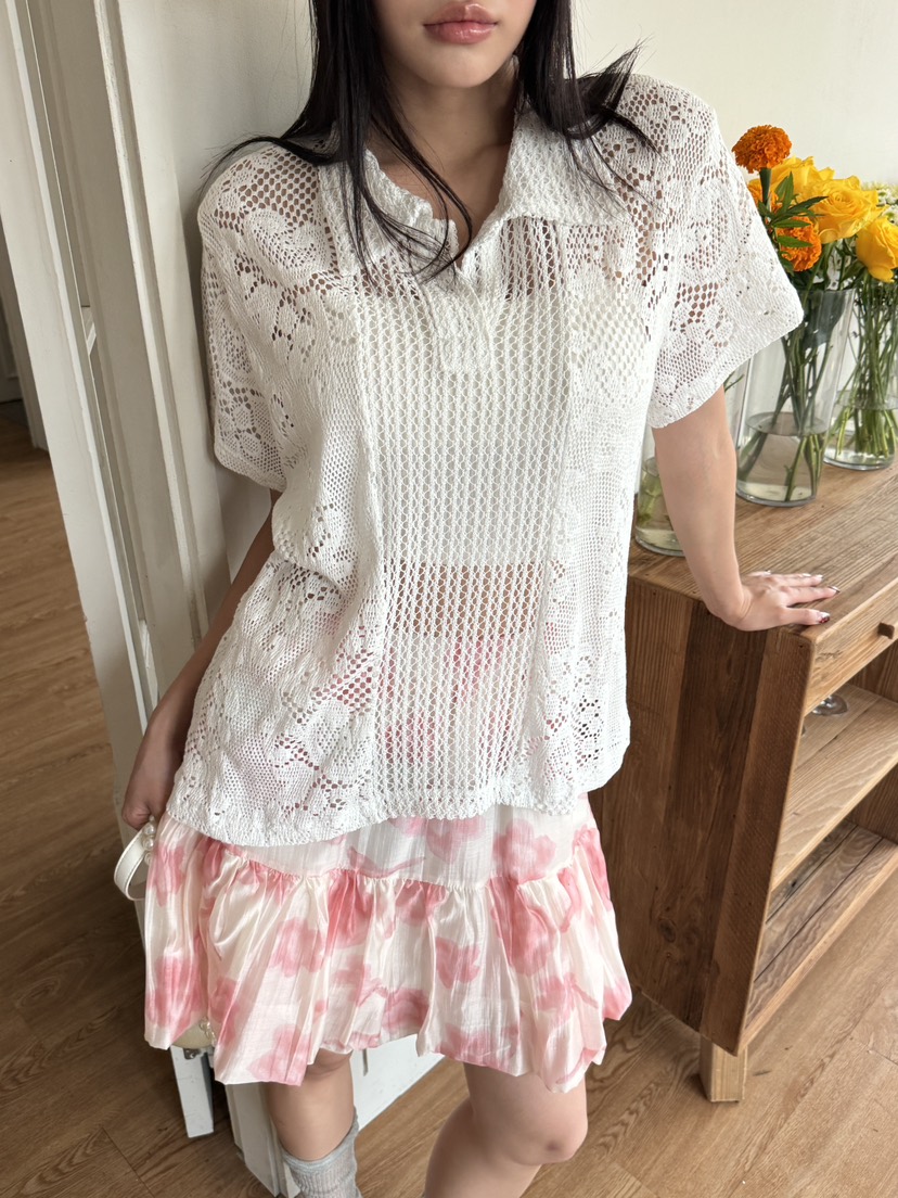 MAISONDEGLORY東大門㊣實拍女裝新品休閑25春夏職業針織衫蕾絲MAISON DE GLORY針織衫