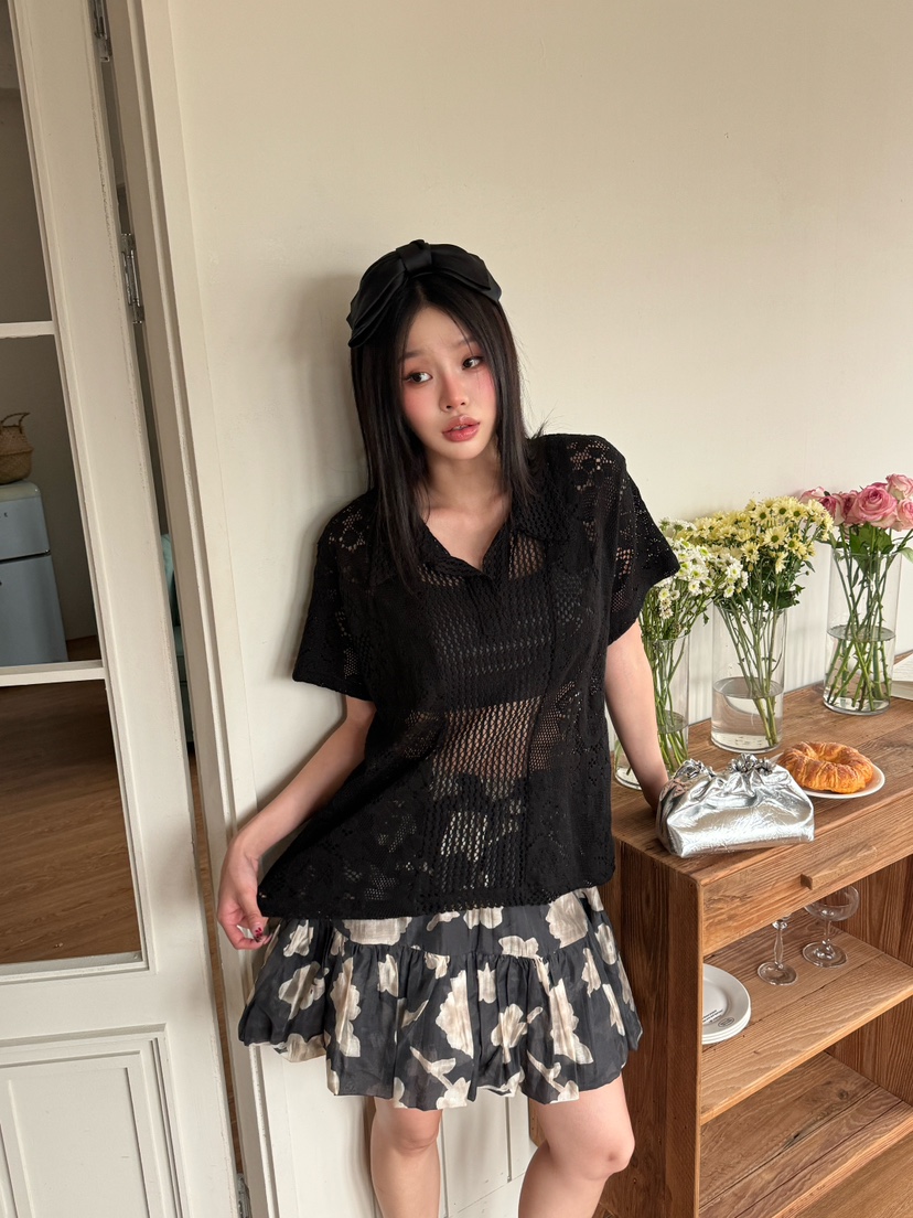 MAISONDEGLORY東大門㊣實拍女裝新品休閑25春夏職業針織衫蕾絲MAISON DE GLORY針織衫